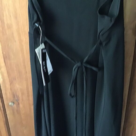 BCX Girl Black Babydoll Nightie Teddie Nightgown Size 12 Tie Back Sexy Romantic - Picture 4 of 6